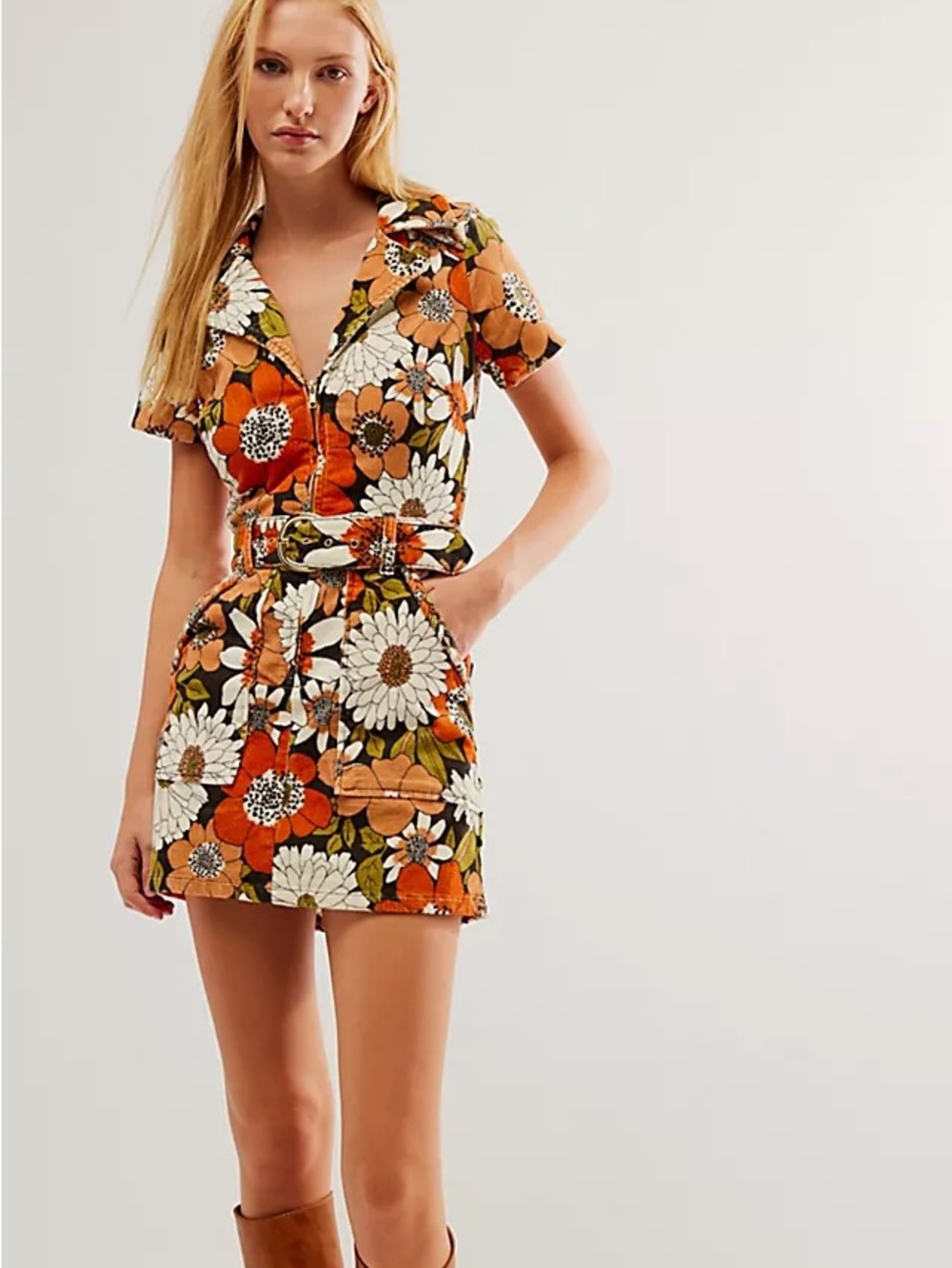 Show Me Your Mumu Outlaw Dress in Hutton Floral Corduroy
